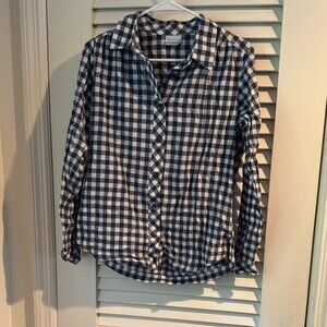 Columbia Black and White Checkered Shirt